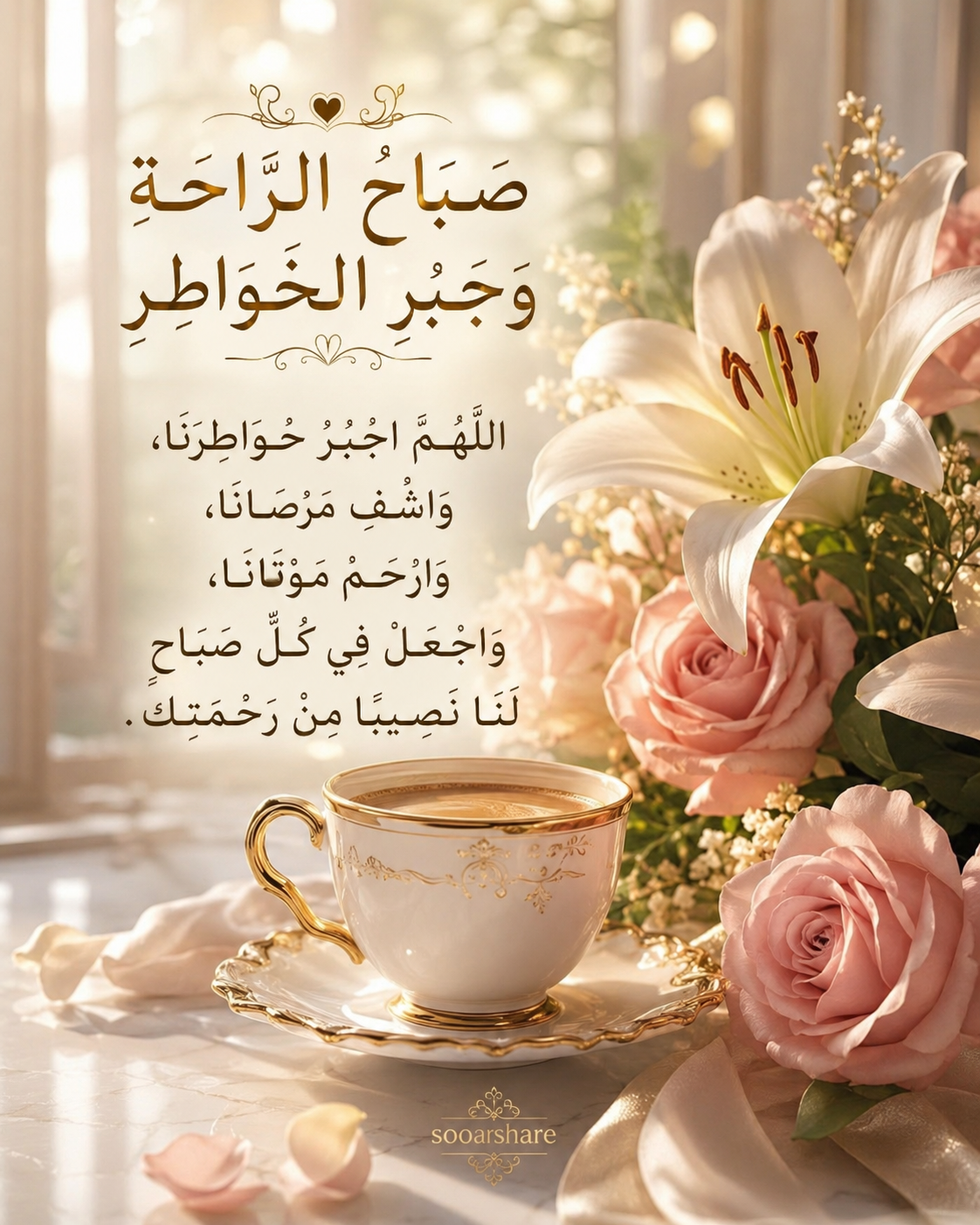 صَبَاحُ الرَّاحَةِ وَجَبْرِ الخَوَاطِرِ