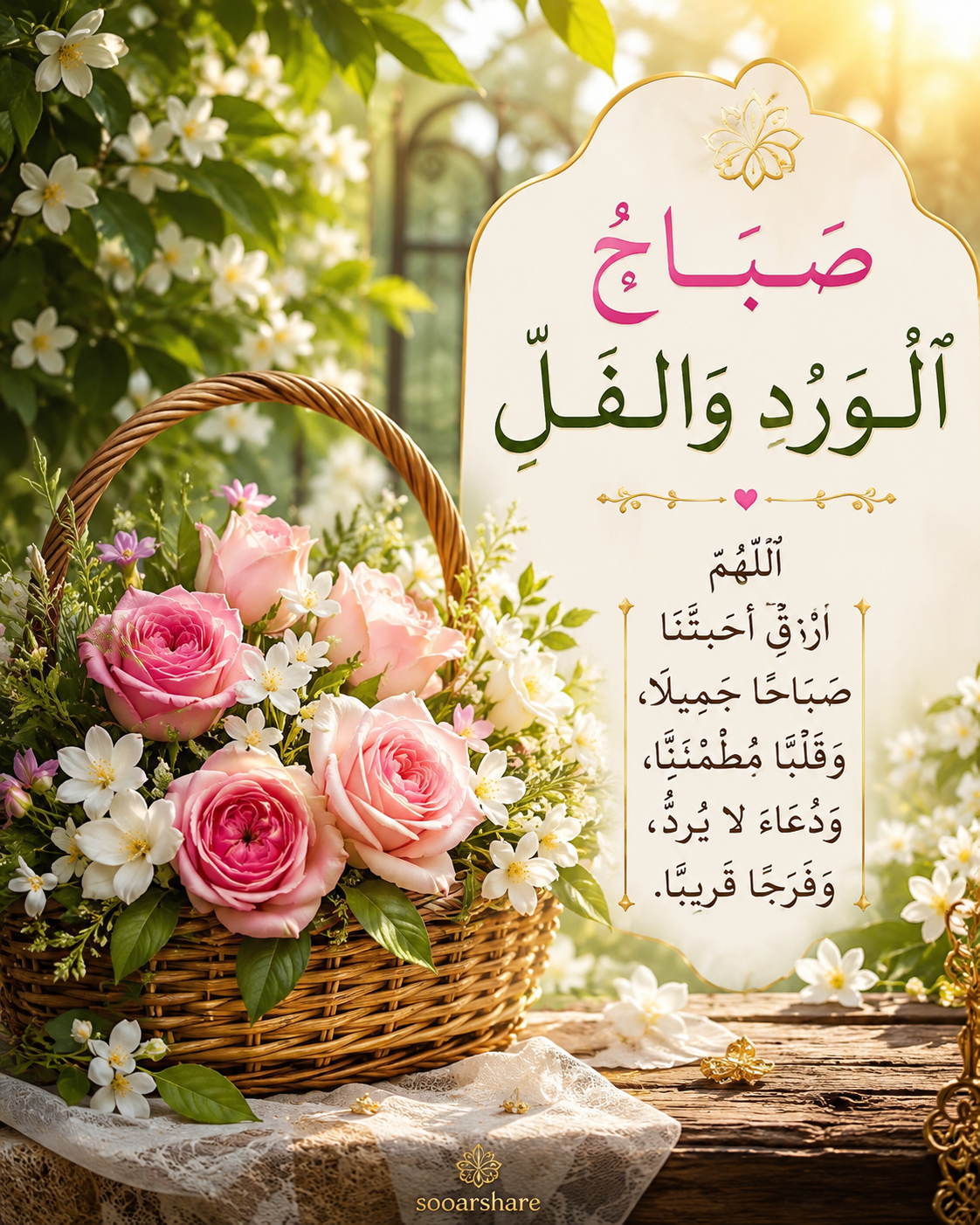 صَبَاحُ الوَرْدِ وَالفُلِّ